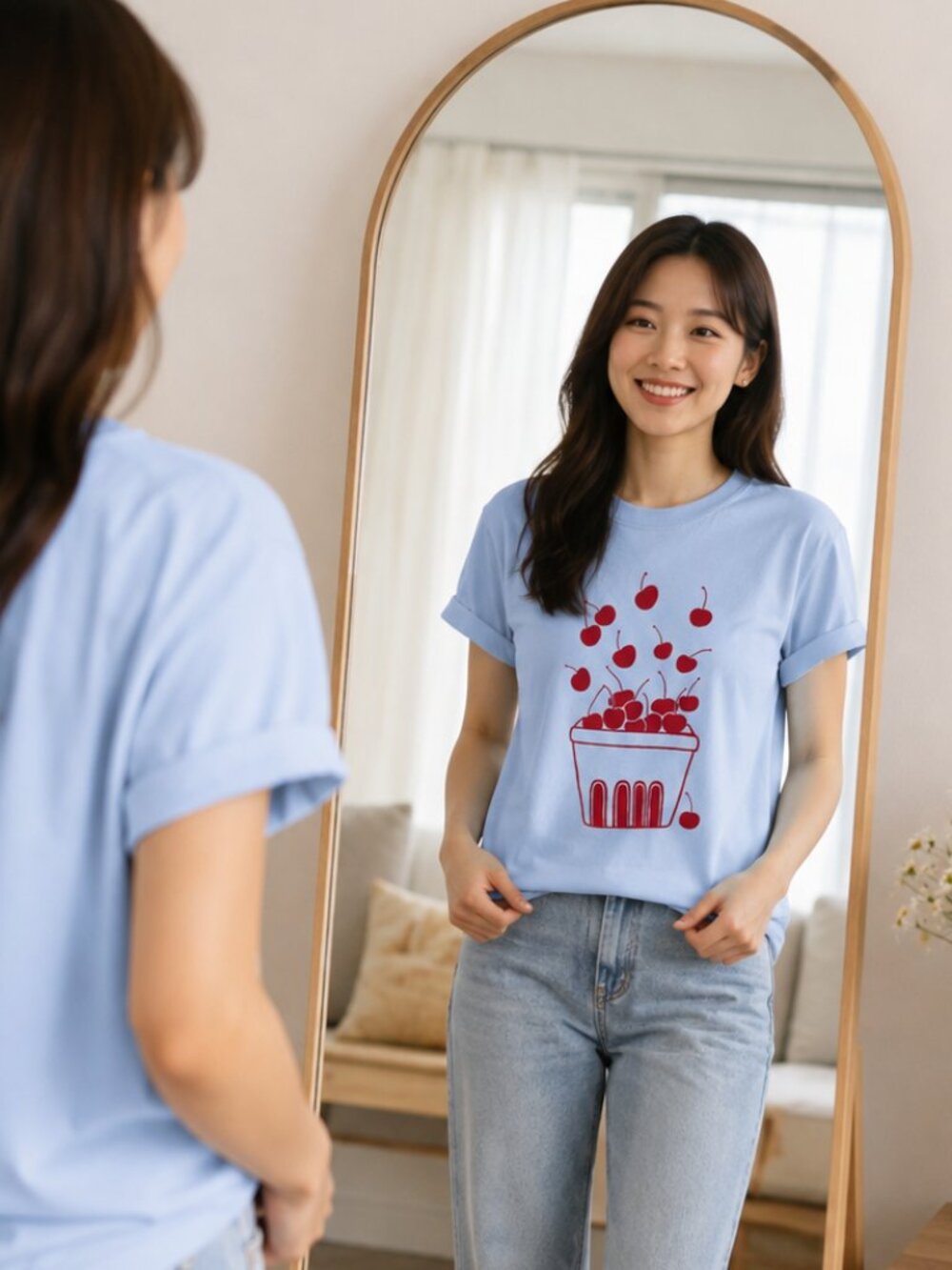 Cherry Screen Printed T-Shirt